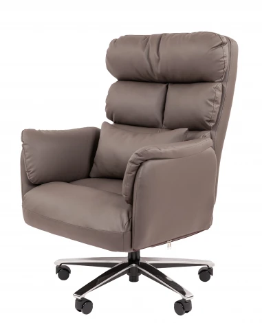 Офисное кресло Chairman 433 Россия экокожа коричневая 7215652