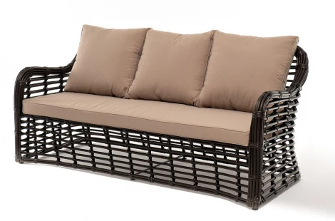 "Ницца" диван из искусственного ротанга трехместный, цвет бронзовый 4SIS арт.УТ-00006753