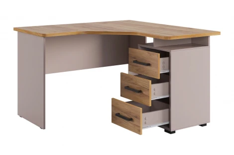 Лайт-2 Стол компьютерный 1200 угловой Mebelson (ЛДСП/Дуб крафт золотой,Бежевый) арт.SKL2.2N02.3369