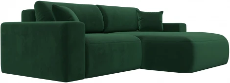 Диван угловой Лига-036 НПБ Классик правый угол (Зеленый/Велюр) Лига Диванов арт.121376