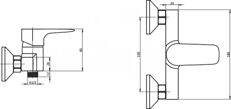 Смеситель Damixa RedBlu Origin Evo 2 782000000 для душа