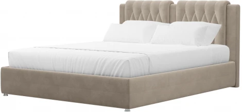 Кровать интерьерная Камилла 180 (Бежевый/Велюр) Лига Диванов арт.120628