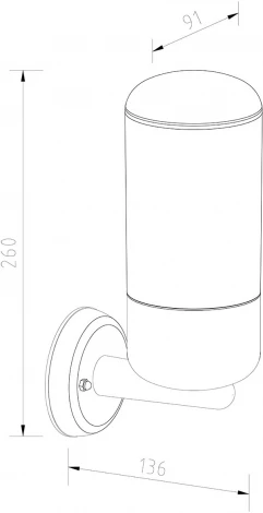 Уличный настенный светильник Escada 30005 30005W/01 E27*40W IP44 Black (220V)