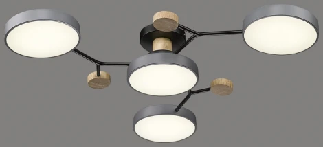 Потолочная люстра на штанге Velante 446-207-04 (LED, 220V, круглые)