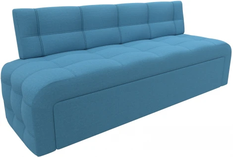 Диван кухонный прямой Люксор (Голубой/Рогожка) Лига Диванов арт.123865