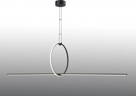 Подвесной светильник iLedex Zoom 10339P/A2-35W-3000K BK-WH (220V, на проводе, кольцо)