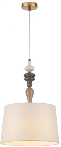 Подвесной светильник Odeon Light Homi 5040/1 античн.бронза/беж.абажур/металл/керамика E27 1*60W (220V, на проводе)