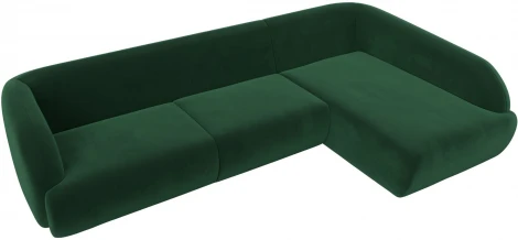 Диван угловой Лига-041 правый угол (Зеленый/Велюр) Лига Диванов арт.122188
