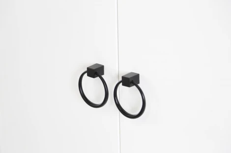 Ева Шкаф двухдверный 102.01 Mebelson (ЛДСП,МДФ,ПВХ,Пластик/Светлое дерево,Белый) арт.UL.102-M.104.01.3101