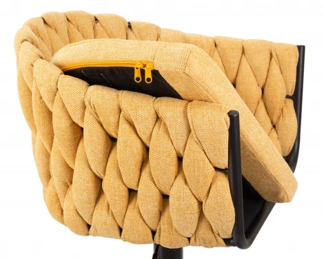 Набор 2 шт стул барный DOBRIN LEON (жёлтая ткань (LAR 275-8))