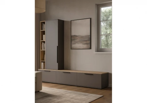 ТВ-тумба Филеста графит / дуб вотан 664893