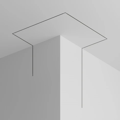 Шинопровод низковольтный 3 метра 220V встраиваемый под ГКЛ 12,5мм черный Maytoni Technical Busbar trunkings Exility X TRX239-423.12B