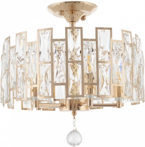 Потолочная люстра хрустальная на штанге Arte Milano Sorrento-4209 374209/5/80/380 GD (220V)