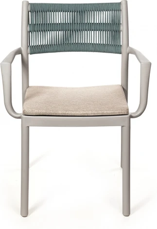 Стул Lars, пластик серый, с подушкой Top Concept арт.22147