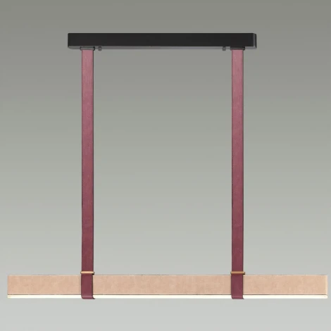 Подвесной светильник Odeon Light Vincent 6630/36L HIGHTECH металл/эко-кожа/ткань/акрил черный/бордовый/бежевый IP20 LED 36W 3000K 220V