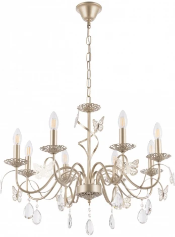 Подвесная люстра Arte Milano AM346179 346179/8 CG (220V, подвески, на цепи, подсвечник, свеча)