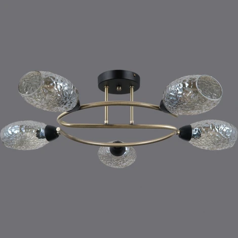 Потолочная люстра на штанге ILLUMICO IL0300-5CSQ-79 BK AB (220V)