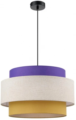 Подвесной светильник Lumion Palermo 8281/4 черный/фиолетовый/бежевый/желтый, металл/текстиль E14 4*40W 220V (на проводе, круглые)