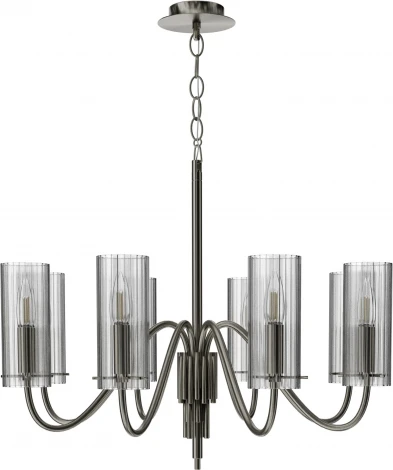 Подвесная люстра ST Luce SL2005 SL2005.103.08 никиль/прозрачный E14 8*40W (220V, на цепи)