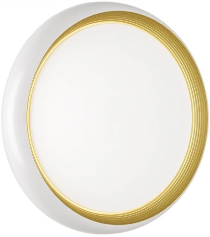 Настенно-потолочный светильник Sonex Tofiq White 7650/EL PALE SN пластик/белый/золотой LED 70Вт 3000-6000К D480 IP43 пульт ДУ (220V, круглые)