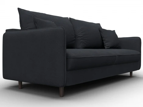 Диван прямой Лига-064 НПБ (ДСП/Дерево/Замша/Темно-серый) Лига Диванов 129616