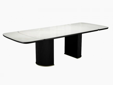 Стол DikLine EKP205 керамика К20 глянец, опоры МДФ черные/золото (2 уп.) 00-00082580