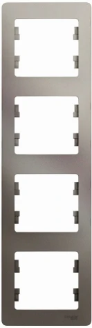 Рамка на 4 поста (платина) Systeme Electric Glossa GSL001208