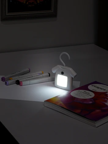 Ночник светодиодный с выключателем на батарейках ЭРА NLED-485-1W-SW-W