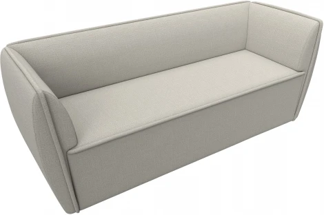 Диван кухонный прямой Бергамо 3-х местный (Бежевый/Рогожка) Лига Диванов арт.122443