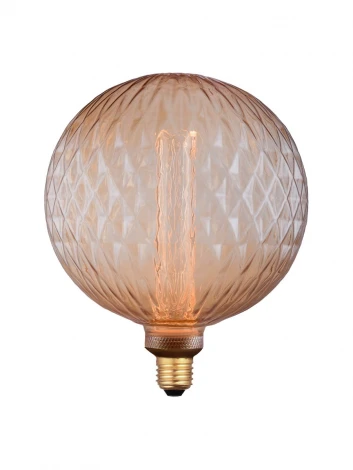 Лампочка светодиодная прозрачный/бежевый шар E27 4W Hiper Vein HL-2243
