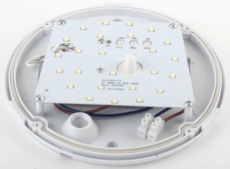 Настенно-потолочный светильник Эра SPB-1-08-MWS (W) (LED, 220V, датчик движения, круглые, IP54)