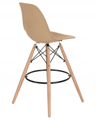 Стул барный DSW BAR (ножки светлый бук, цвет сиденья бежевый (GR-03))