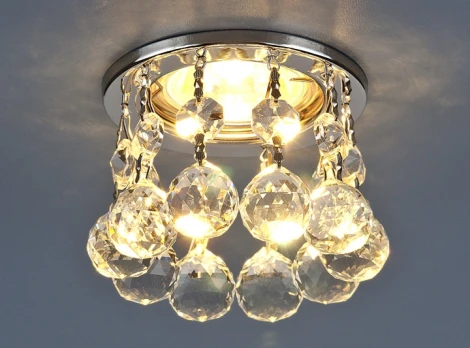 Встраиваемый точечный светильник Elektrostandard 2051 MR16 CH/CL хром/прозрачный