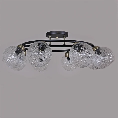 Потолочная люстра на штанге ILLUMICO IL0296-8CSQ-79 BK AB (220V)