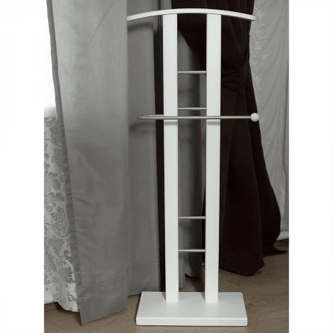 Вешалка костюмная ГАЛАНТ 321 металлик/белый Mebelik арт.008996