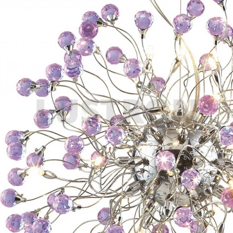 Подвесная люстра N-Light MD2295 MD2295/24 chrome + purple crystal