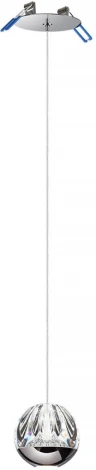 Подвесной светильник Odeon Light Sono 5100/5L хром/прозрачный/акрил "2 в 1" LED 5W 4000K (220V, на проводе, шар)