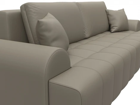 Диван прямой Лига-080 (ДСП/Пластик/Экокожа/Бежевый) Лига Диванов 131120