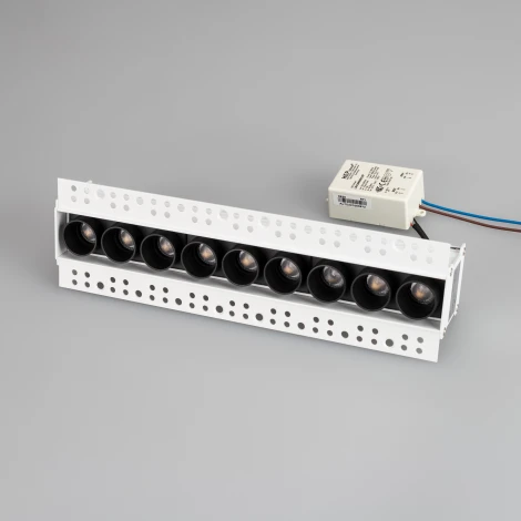 Светильник линейный встраиваемый LED MS-ORIENT-BUILT-TRIMLESS-TC-S38x277-20W Day4000 (WH-BK, 30 deg, 230V) (Arlight, IP20 Металл) 032226