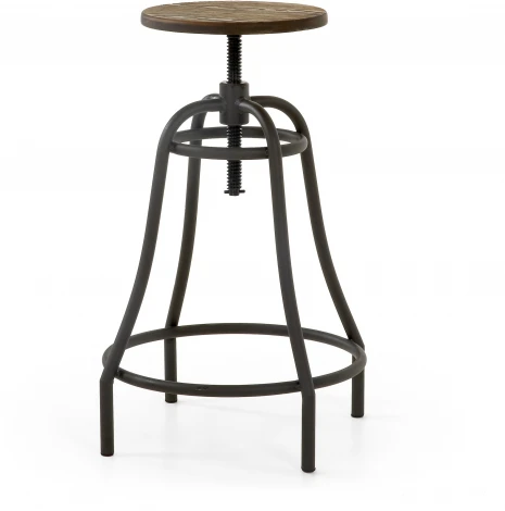 Барный стул La Forma (ex Julia Grup) Malira (Серый,Черный,Графит/ Фанера,Бамбук,Сталь,Дерево,Металл)