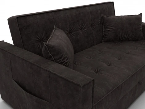 Диван прямой Лига-104 (140) (ЛДСП,Брус,Фанера,Велюр/Коричневый) Лига Диванов 134867