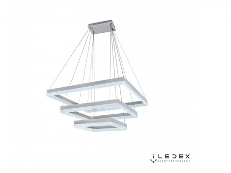 Подвесной светильник iLedex Twins D0319-3 (400x600x800) WH (220V, пульт управления, на тросе)