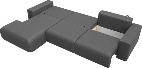 Диван угловой Лига-036 НПБ Классик Лонг левый угол Лига Диванов (Замша) арт.127801L