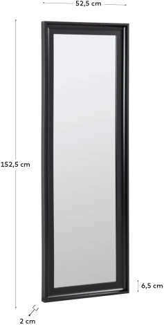 Настенное зеркало La Forma (ex Julia Grup) Romila (Черный/ Полистирол,Дерево,Стекло,МДФ,Пластик)