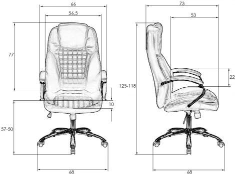 Офисное кресло для руководителей DOBRIN CHESTER (серый) 114B-LMR CHESTER, цвет серый