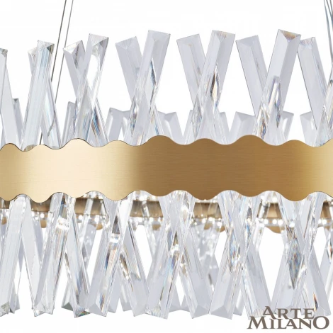 Подвесная люстра Arte Milano Venezia 311096/D600 BS (регулировка яркости, LED, 220V, хрусталь, пульт управления, на тросе, круглые)