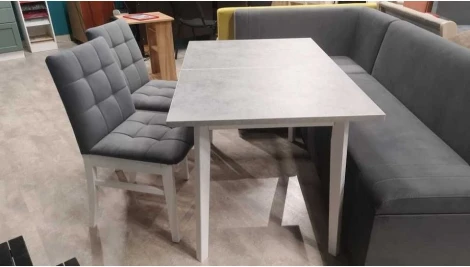 Стул Мягкий Н Hesby (Белый/Массив березы,Велюр) арт.HSBB_95832