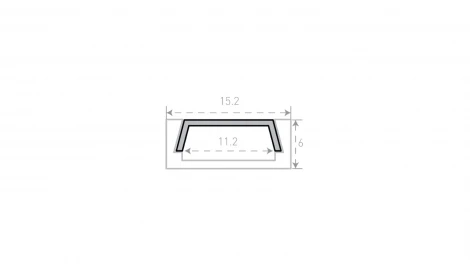 Алюминиевый профиль SF-1506 накладной П-образный 3м SWG SF-1506-3MT