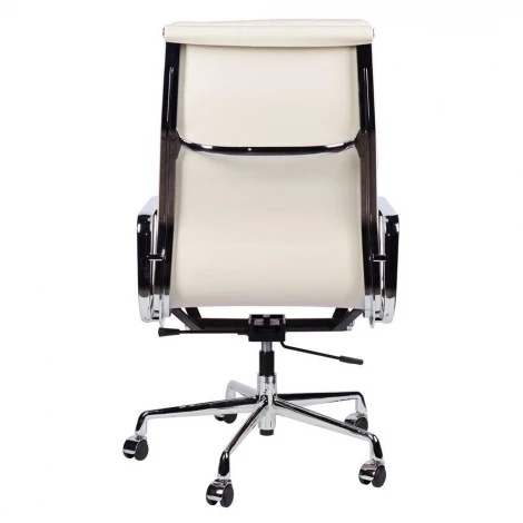 Кресло Eames Style HB Soft Pad Executive Chair EA 219 Кремовая кожа