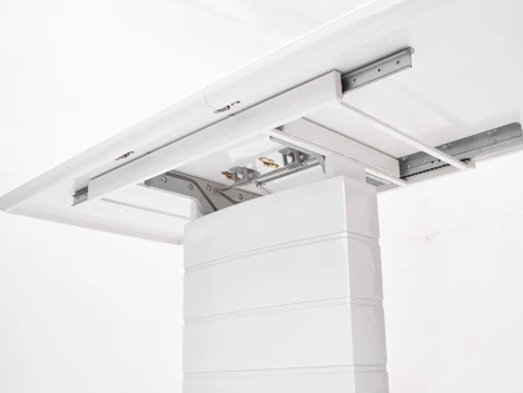 Стеклянный стол M-City ALTA 120 WHITE / супер белое глянцевое стекло